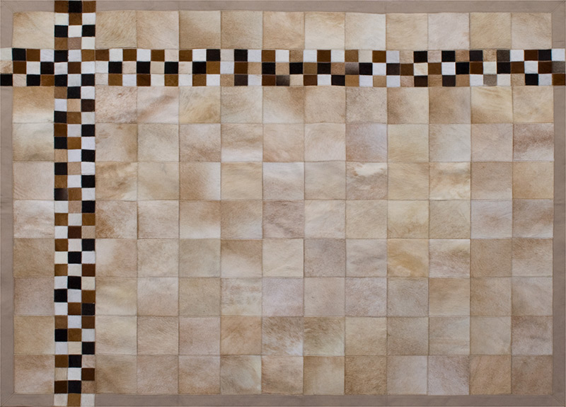 Natural Tile Leather Rugs