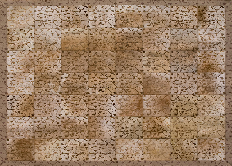 Lasered Tile Leather Rugs
